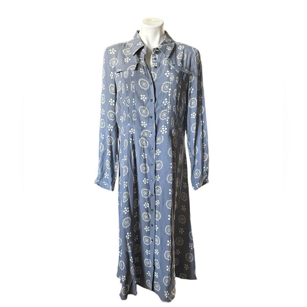 Boden Shirt Dress Blue Size 12L  NWT